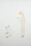 Vivienne Shark Lewitt, Untitled (Nun Admonishing Boys), 1997, watercolour on paper