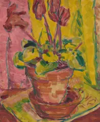Peggy Crombie, Still Life, oil on card