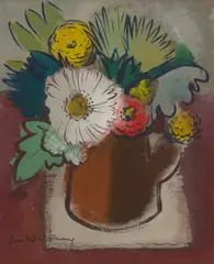 Anne Montgomery, Still Life in a Jug, gouache on paper