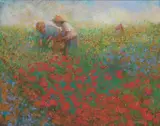 Judy Drew, Spring Flowers, 1986, pastel on paper