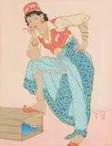 Paul Jacoulet, L'Attente, Celebes Menado