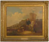 William Shayer Senior, Itinerant Fishmonger, oil on canvas