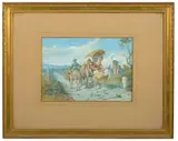 Belisario Gioja, Going to Market, oil on canvas