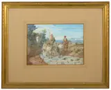 Belisario Gioja, The Ox Cart, watercolour