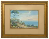 Belisario Gioja, Bay of Naples, watercolour