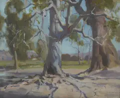 Landscape by William Beckwith McInnes, 1930, oil on canvas laid on board, sold Aug 2021