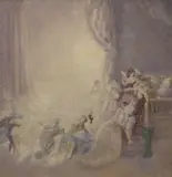 Norman Lindsay, The Performance, 1921, watercolour on paper