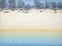 Hal Hattam, Coastal Scene, oil on canvas