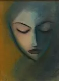 Robert Dickerson, Portrait, pastel on paper