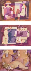 Dorothy Braund, Meditation Studies, 1983, watercolour and gouache on paper (3)