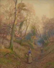 Walter Follen Bishop, In the Heart of the Forest, watercolour on paper