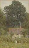Helen Allingham, Near Brook, Witley, Surrey, c.1913, watercolour and scraping out on paper