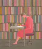 Prudence Flint, Study #12 (Writer), 2008, oil on composition board