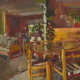 Robert Barnes, Interior Scene, 1984, oil on canvas