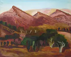 Jeff Makin, Aroona Sisters, 1987, oil on canvas