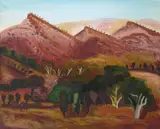 Jeff Makin, Aroona Sisters, 1987, oil on canvas
