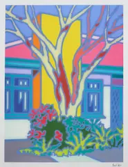 House with Native Tree by Howard Arkley, digital giclee print ed. 5/499, sold Jul 2021