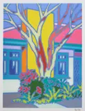 Howard Arkley, House with Native Tree