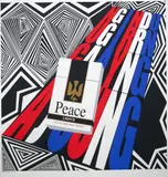 Brook Andrew, Peace, 2005, screenprint with collage additions ed. W/P