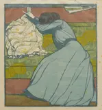 Max Kurzweil, Der Polster, 1903, woodcut in colours