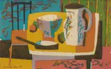 Kenneth Hood, Still Life, 1953, linocut
