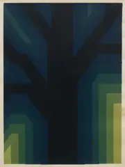 Tree by Dora Chapman, 1970, screenprint 18/36, sold Jul 2021