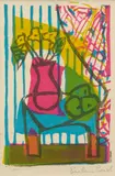 Barbara Brash, Still Life, linocut