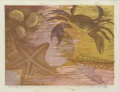 Florence Higgs, Rockpool, linocut ed. 6/11