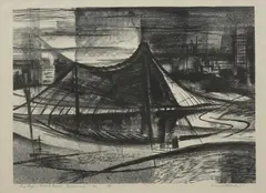 Kenneth Jack, The Myer Music Bowl, Melbourne, 1961, lithograph ed. 3/8