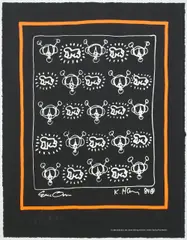 Eric Orr & Keith Haring, , (American, 1958-1990), screenprint ed. 119/250