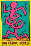Keith Haring, Montreux Jazz Festival 1983 (Pink), offset lithographic poster
