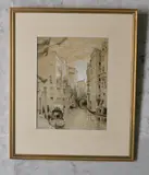 James Holland, A Canal Scene, Venice, 1857, watercolour heightened with white gouache on brown paper