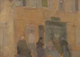Ethel Carrick, Street Scene with Women
