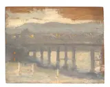Ethel Carrick, The Bridge, oil on board