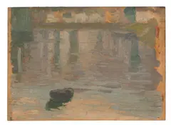 River Reflections by E. Phillips Fox, oil on panel, sold May 2021