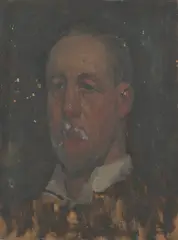 Possibly By Emanuel Phillips Fox, Portrait of a Man, oil on panel