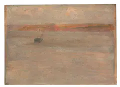 Sea at Dusk by E. Phillips Fox, oil on panel, sold May 2021