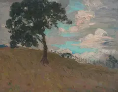 Possibly By Emanuel Phillips Fox, The Lone Tree, oil on board