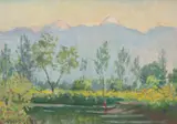 Ethel Carrick, Winter Landscape, oil on canvas