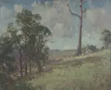 Victor Zelman, Sheep on Hillside, Leggatt's Farm, oil on canvas