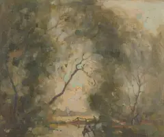 Through the Trees by William Beckwith McInnes, oil on canvas on board, sold May 2021