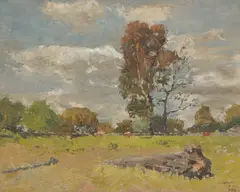 James Muir Auld, Country Scene, 1936, oil on composition board