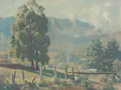Charles Wheeler, Landscape, oil on canvasboard