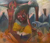 Butterfly Hunter by Arthur Boyd, 1969, oil on canvas, sold Jun 2021