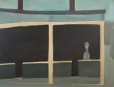 Housefront by Charles Blackman, 1954, oil on paper laid on board, sold Jun 2021