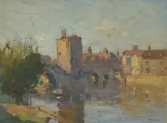 European River Scene by William Beckwith McInnes, oil on canvas, sold Jun 2021