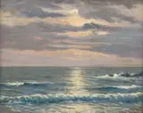 Will Ashton, Shore Scene, oil on canvasboard