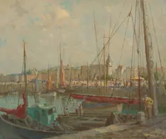 William Lee Hankey, The Old Town of Concarneau, oil on canvas