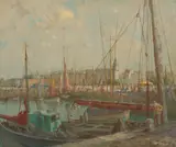 William Lee Hankey, The Old Town of Concarneau, oil on canvas