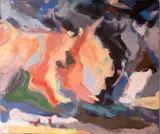 Jack le Roux, Abstract composition, Oil on canvas